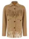 Guest In Residence Western Fringe Puffer Jackets Beige In Brown