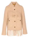 Guest In Residence Western Fringe Wool-blend Cardigan In Neutral