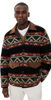 Guest In Residence Western Industry Corduroy-trimmed Intarsia-knit Wool And Cashmere-blend Jacket In Black