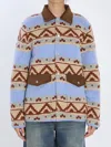 Guest In Residence Western Industry Quilted Wool And Cashmere-blend Jacket In Blue