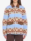 Guest In Residence Western Industry Quilted Wool And Cashmere-blend Jacket In Blue