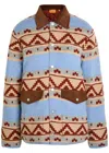 Guest In Residence Western Industry Quilted Wool And Cashmere-blend Jacket In Blue