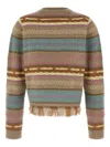 Guest In Residence Western Stripe Fringe Sweater In Multi