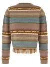 Guest In Residence Western Striped Wool And Cashmere-blend Jumper In Multi