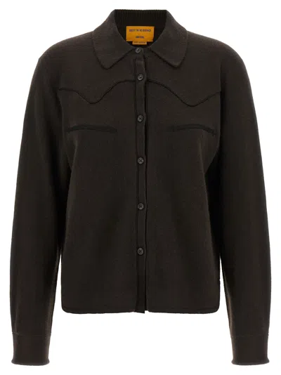 Guest In Residence Western-inspired Cashmere Shirt In Brown