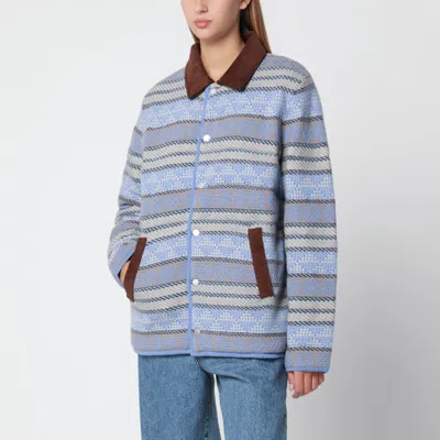 Guest In Residence Western-inspired Jacquard Mini Jacket For Women In Blue