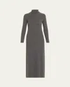 Guest In Residence Turtleneck Maxi Sweater Dress In Charcoal