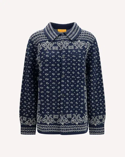 Guest In Residence Wild Rag Work Cashmere Shirt In Blue
