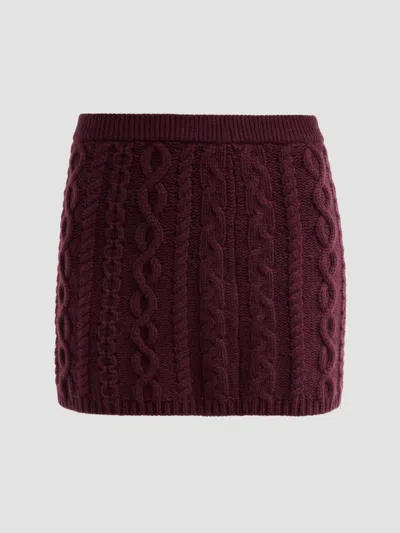 Guest In Residence Women's Cable-knit Cashmere-wool Mini Skirt In Fig