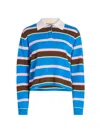 Guest In Residence Cropped Stripe Rugby Sweater In Multi