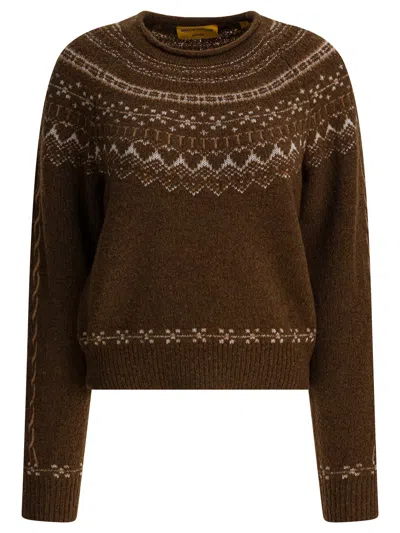 Guest In Residence Cloud Chalet Fair Isle Wool And Cashmere-blend Sweater In Brown
