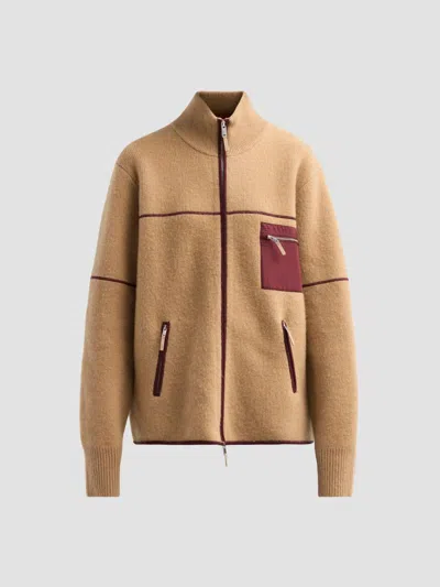 Guest In Residence Louis Rib-trimmed Wool And Cashmere-blend Felt Jacket In Brown