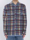 Guest In Residence Plaid Work Shirt Heather Blue Combo In Blue