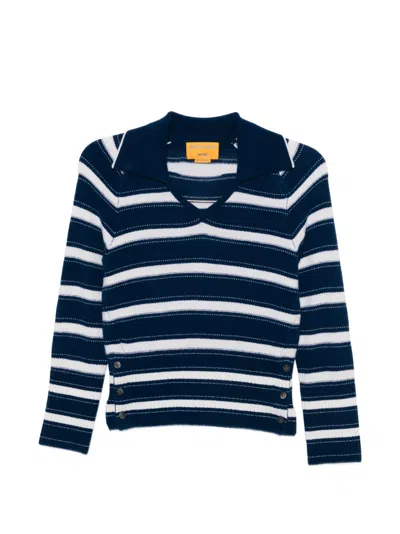 Guest In Residence Women Port Cashmere Polo Shirt In Blue