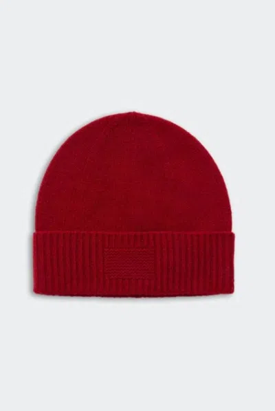 Guest In Residence Women's Rib Cuff Cashmere Beanie In Red