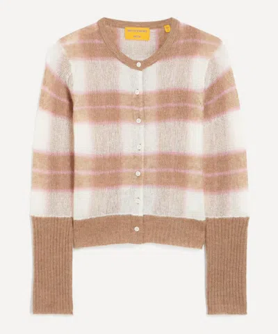 GUEST IN RESIDENCE GUEST IN RESIDENCE WOMEN'S SHADOW PLAID CASHMERE-SILK CARDIGAN