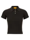 Guest In Residence Waffle-knit Polo Top In Brown