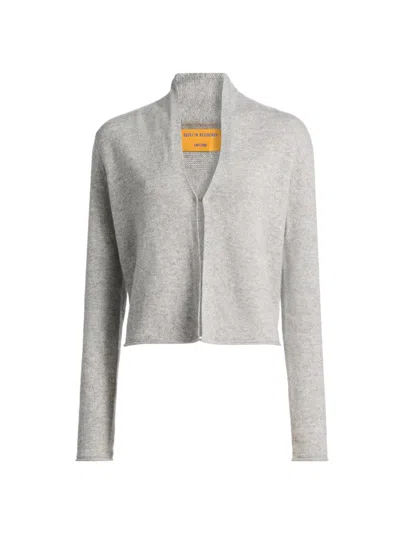 Guest In Residence Women's Stealth Cashmere-linen Cardigan In Gray