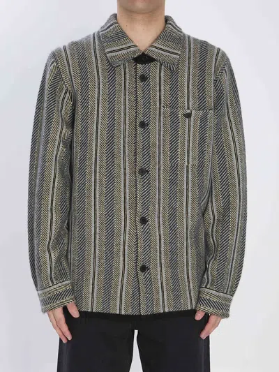 Guest In Residence Women Stripe Work Shirt In Gray