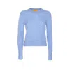 Guest In Residence Cashmere Shrunken Crewneck Sweater In Blue