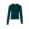 Guest In Residence Shrunken Cashmere Crewneck Sweater In Green