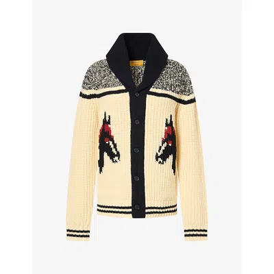 Guest In Residence Womens Butter Combo Rodeo Wool And Cashmere-blend Cardigan In Yellow