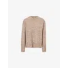 Guest In Residence Womens  Cozy Crewneck Brushed Cashmere Knitted Jumper In Dune Marl