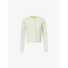 Guest In Residence Womens Seaglass Ava Round-neck Cashmere And Silk Cardigan In Green