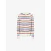 Guest In Residence Womens Lodge Patterned Wool And Cashmere Jumper Cream Combo In Cream Combo