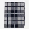 Guest In Residence Wool And Cashmere Scarf With Check Pattern In Blue