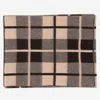 Guest In Residence Wool And Cashmere Scarf With Check Pattern In Brown