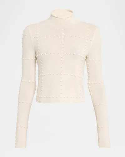 Guest In Residence Wool Cashmere Popcorn Sweater In White