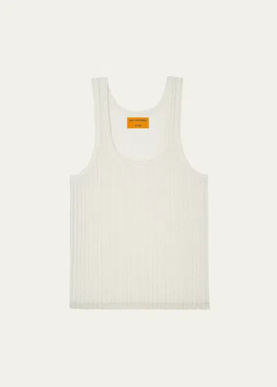 Guest In Residence Off-white Rib Tank Top In Cream