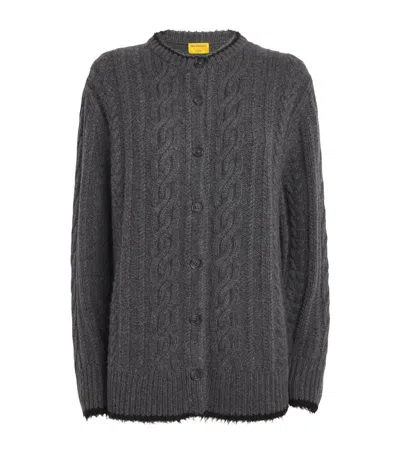 Guest In Residence Wool-cashmere Rossella Cardigan In Cha Charcoal