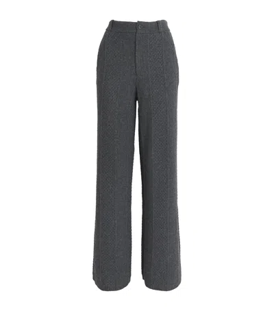 Guest In Residence Wool-cashmere Tailored Trousers In Gray