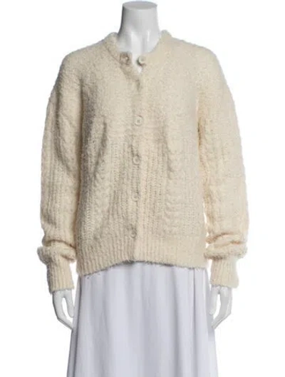 Pre-owned Guest In Residence Wool Crew Neck Sweater In Neutral
