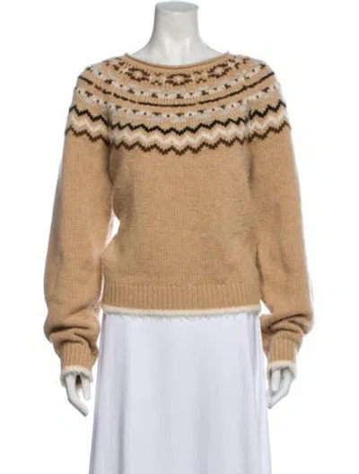 Pre-owned Guest In Residence Wool Printed Sweater In Neutral