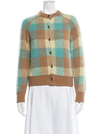 Pre-owned Guest In Residence Wool Printed Sweater W/ Tags In Green