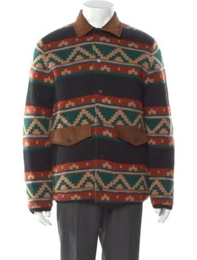 Pre-owned Guest In Residence Wool Striped Cardigan In Multi