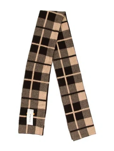 Pre-owned Guest In Residence Wool Striped Scarf In Brown