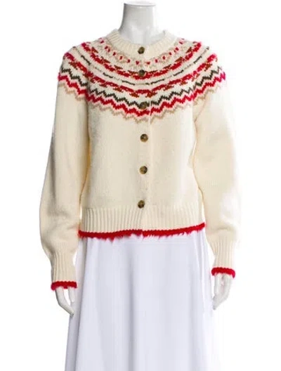 Pre-owned Guest In Residence Wool Striped Sweater In Neutral