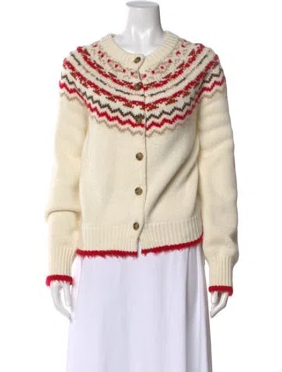 Pre-owned Guest In Residence Wool Striped Sweater In Neutral