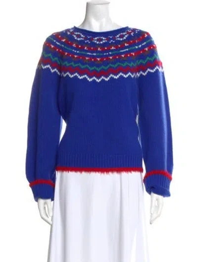Pre-owned Guest In Residence Wool Striped Sweater W/ Tags In Blue
