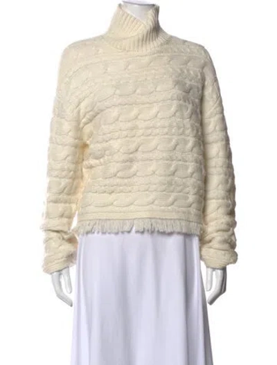 Pre-owned Guest In Residence Wool Turtleneck Sweater In Neutral