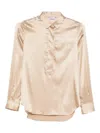 Guglielminotti Buttoned Long-sleeved Top In Gold