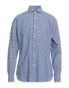 Guglielminotti Man Shirt Azure Size 15 ¾ Cotton In Blue