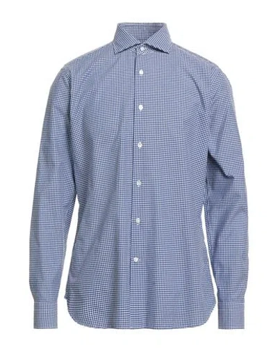 Guglielminotti Man Shirt Azure Size 15 ¾ Cotton In Blue
