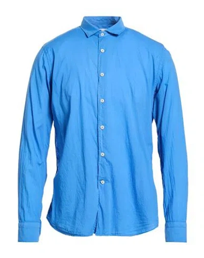 Guglielminotti Man Shirt Azure Size Xl Cotton In Brown