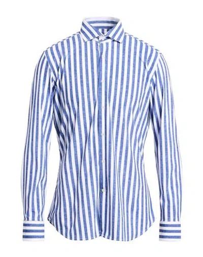 Guglielminotti Man Shirt Blue Size 17 Polyamide, Elastane