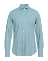 Guglielminotti Man Shirt Deep Teal Size 17 ½ Cotton
